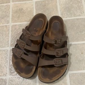 three strap Birkenstock sandals